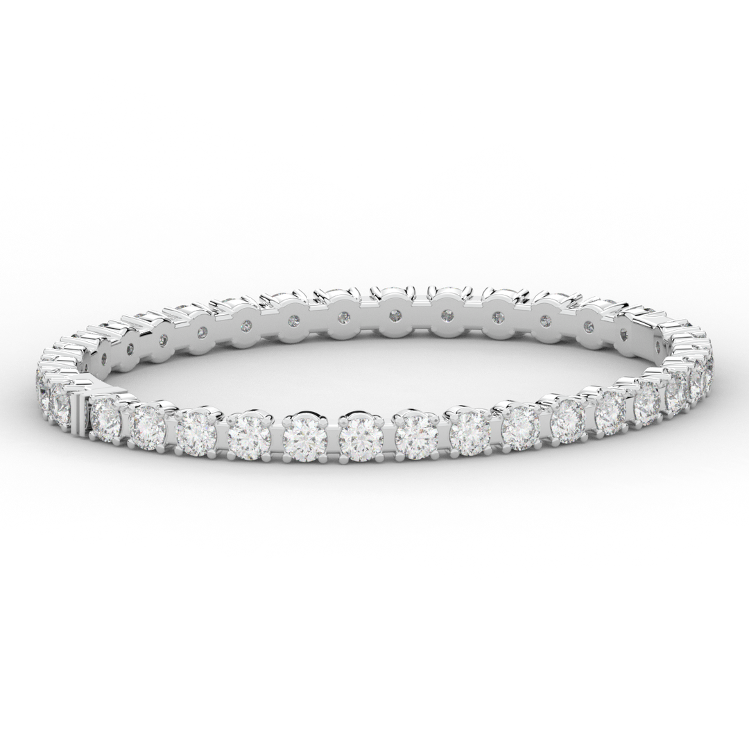 9.00CT.TW ROUND LAB DIAMOND ETERNITY BANGLE - Nazarelle