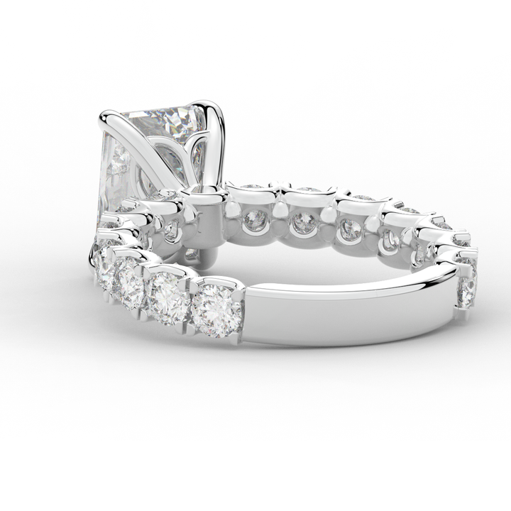 4.35CT.TW EMERALD CUT LAB DIAMOND ENGAGEMENT RING - Nazarelle