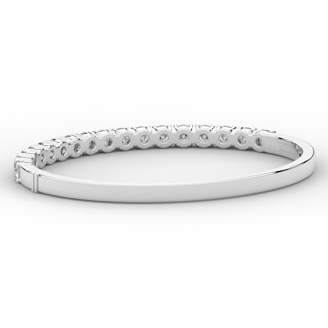 5.00CT.TW ROUND LAB DIAMOND BANGLE - Nazarelle