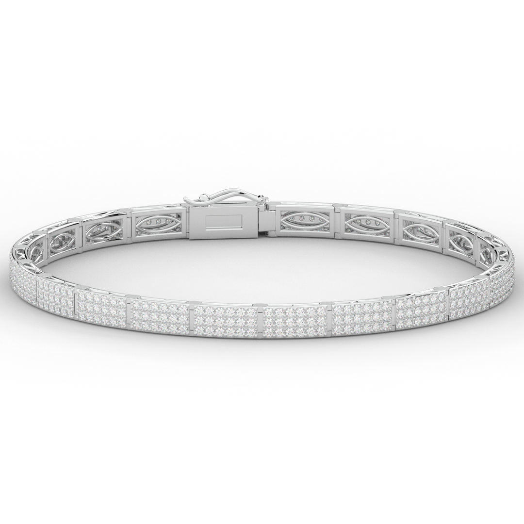 2.25CT.TW ROUND LAB DIAMOND TENNIS BRACELET - Nazarelle