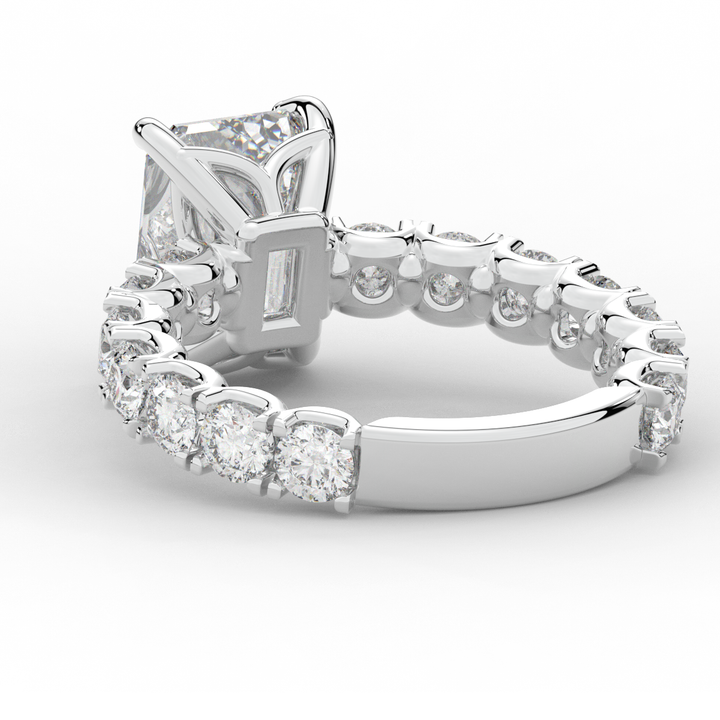 4.35CT.TW EMERALD CUT LAB DIAMOND ENGAGEMENT RING - Nazarelle