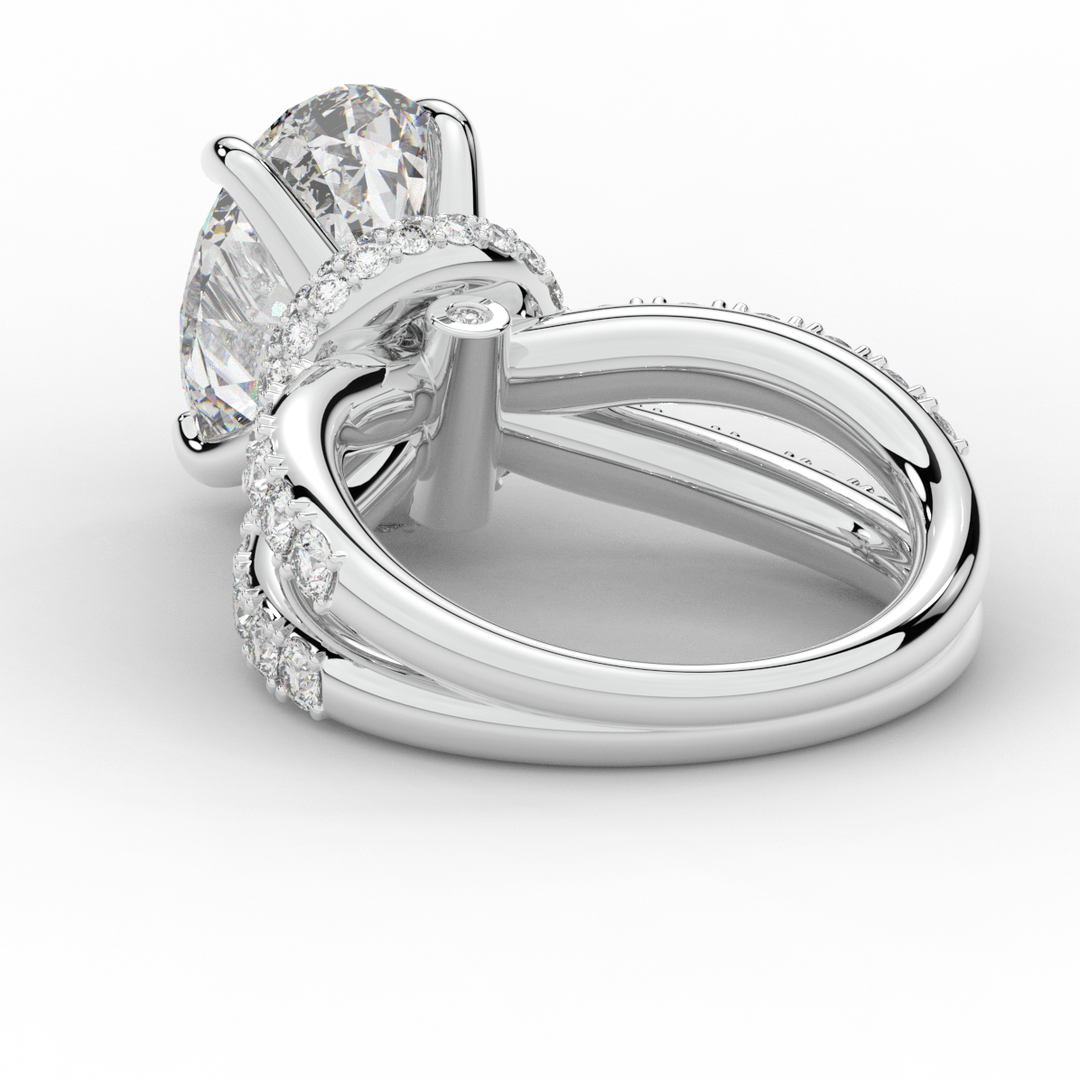 6.25CT.TW OVAL LAB DIAMOND ENGAGEMENT RING - Nazarelle