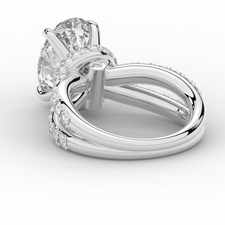 6.25CT.TW OVAL LAB DIAMOND ENGAGEMENT RING - Nazarelle
