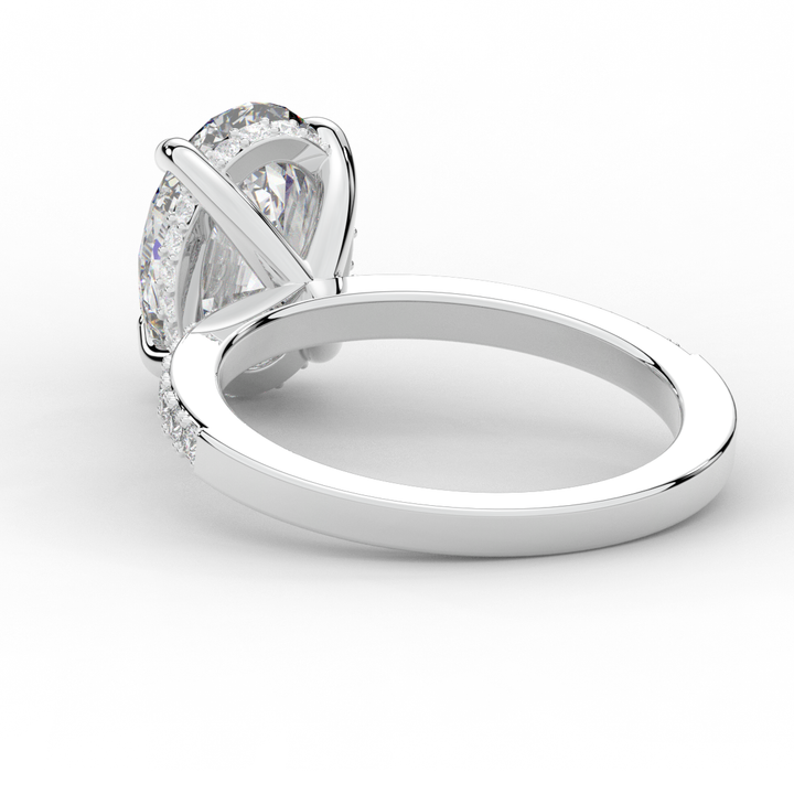 2.70CT.TW OVAL LAB DIAMOND SOLITAIRE ENGAGEMENT RING - Nazarelle