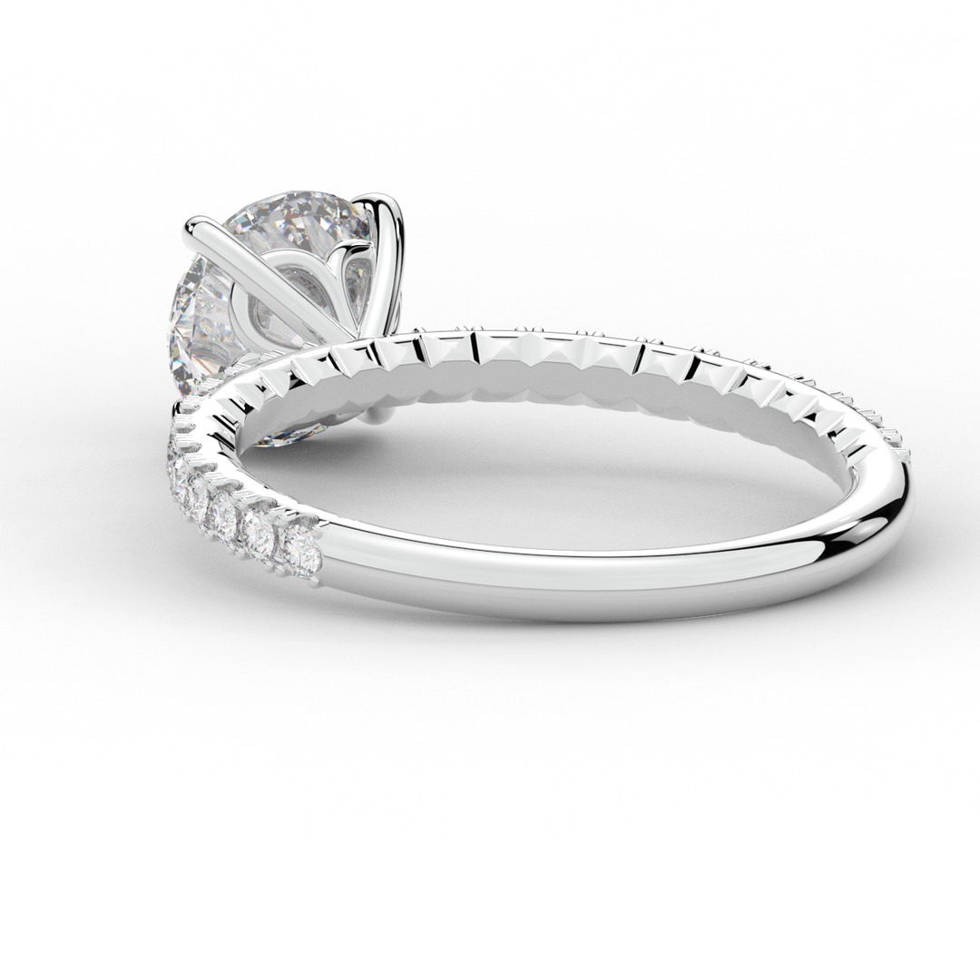1.75CT.TW ROUND LAB DIAMOND SOLITAIRE ENGAGEMENT RING - Nazarelle