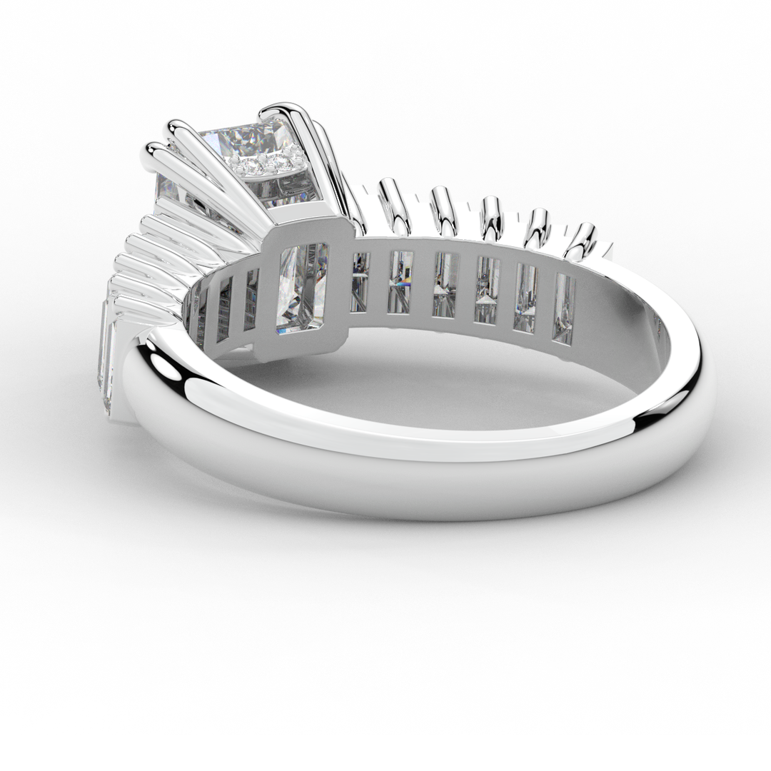 2.60CT.TW RADIANT LAB DIAMOND ENGAGEMENT RING - Nazarelle