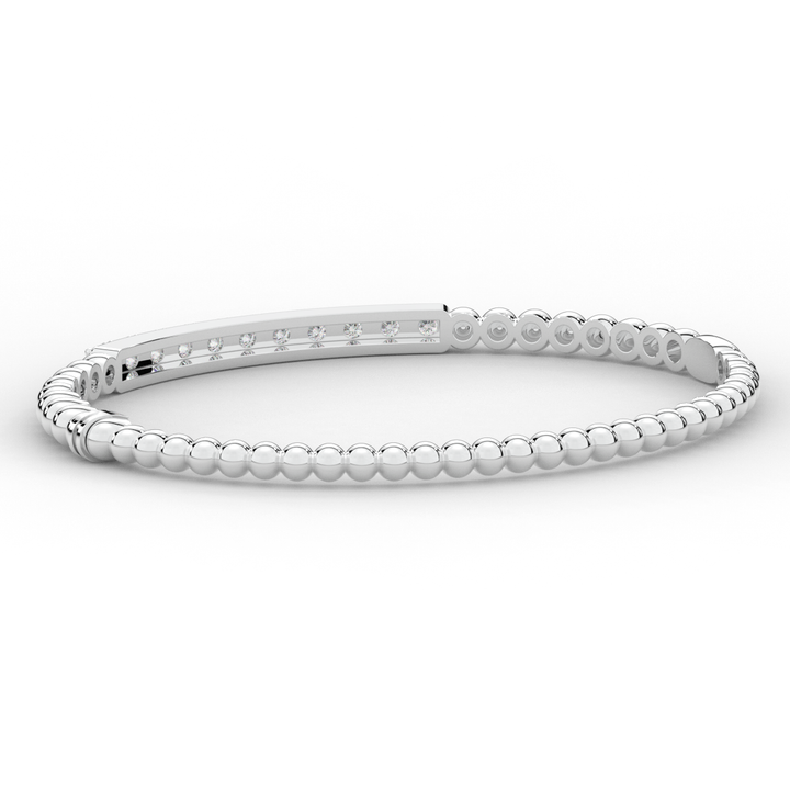 1.10CT.TW ROUND LAB DIAMOND BANGLE - Nazarelle