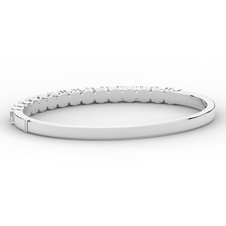 4.70CT.TW ROUND LAB DIAMOND BANGLE - Nazarelle