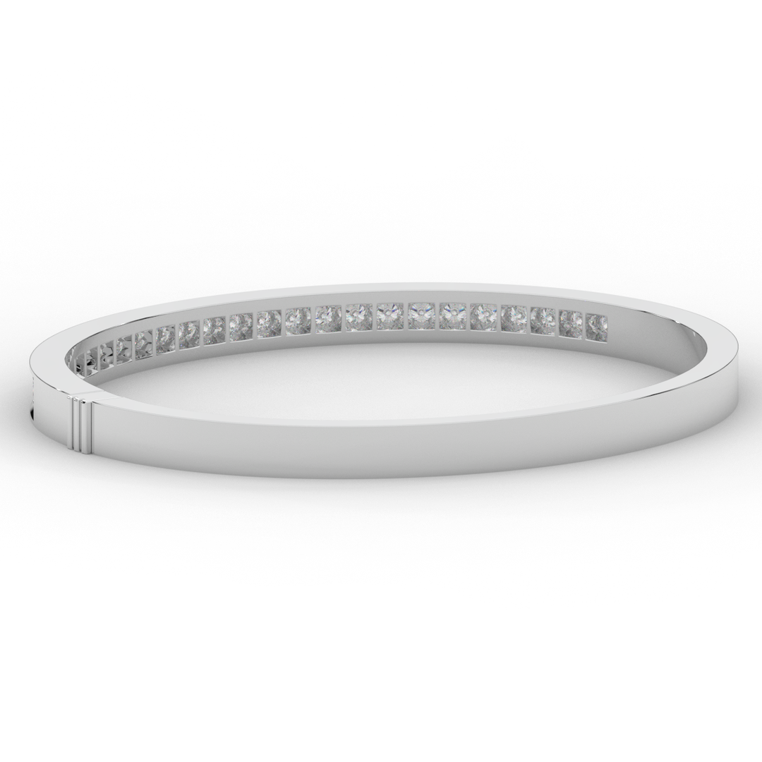 1.25CT.TW ROUND LAB DIAMOND BANGLE - Nazarelle
