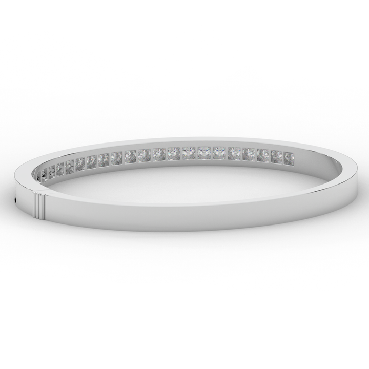 1.25CT.TW ROUND LAB DIAMOND BANGLE - Nazarelle