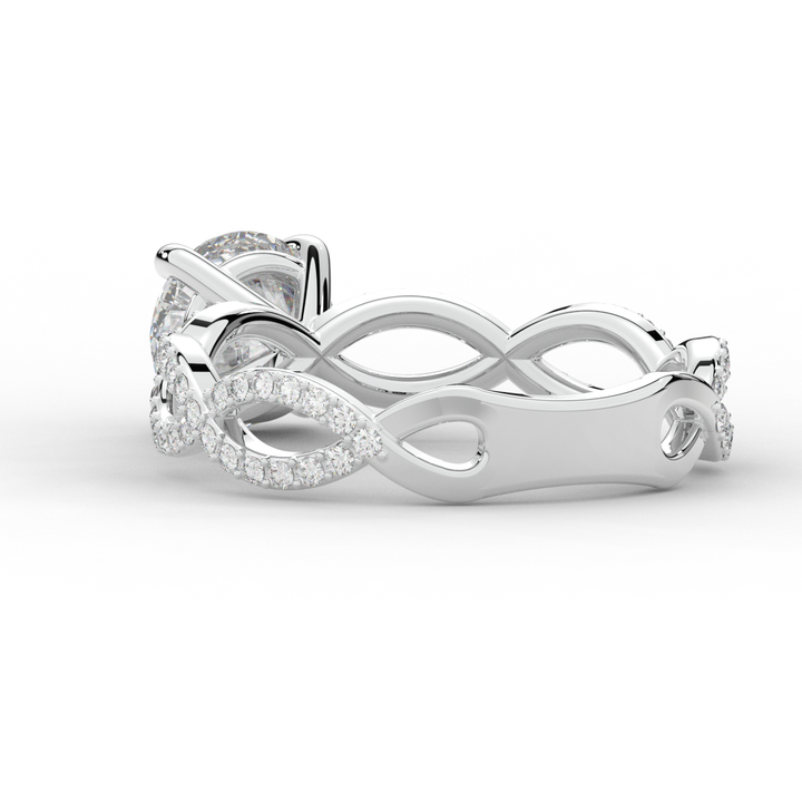 1.30CT.TW ROUND LAB DIAMOND ENGAGEMENT RING - Nazarelle