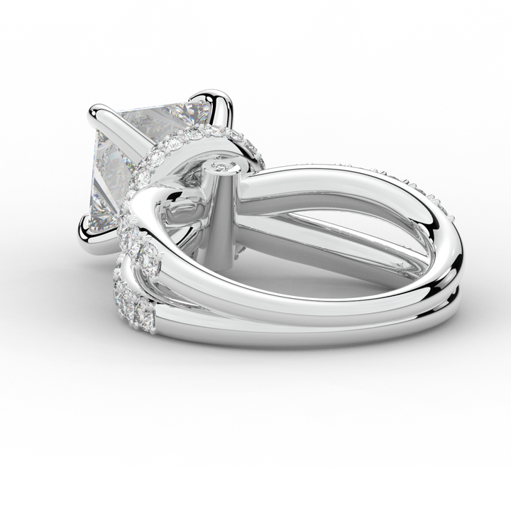 5.25CT.TW PRINCESS LAB DIAMOND ENGAGEMENT RING - Nazarelle