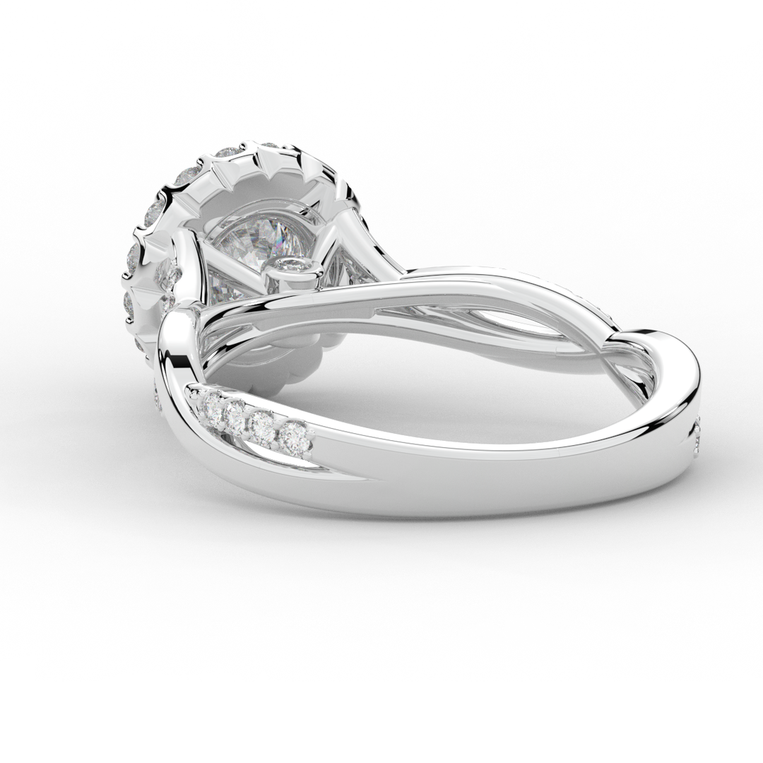 1.30CT.TW ROUND LAB DIAMOND ENGAGEMENT RING - Nazarelle