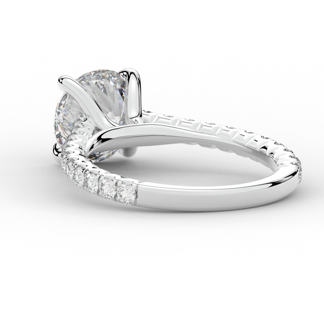 2.40CT.TW ROUND LAB DIAMOND ENGAGEMENT RING - Nazarelle