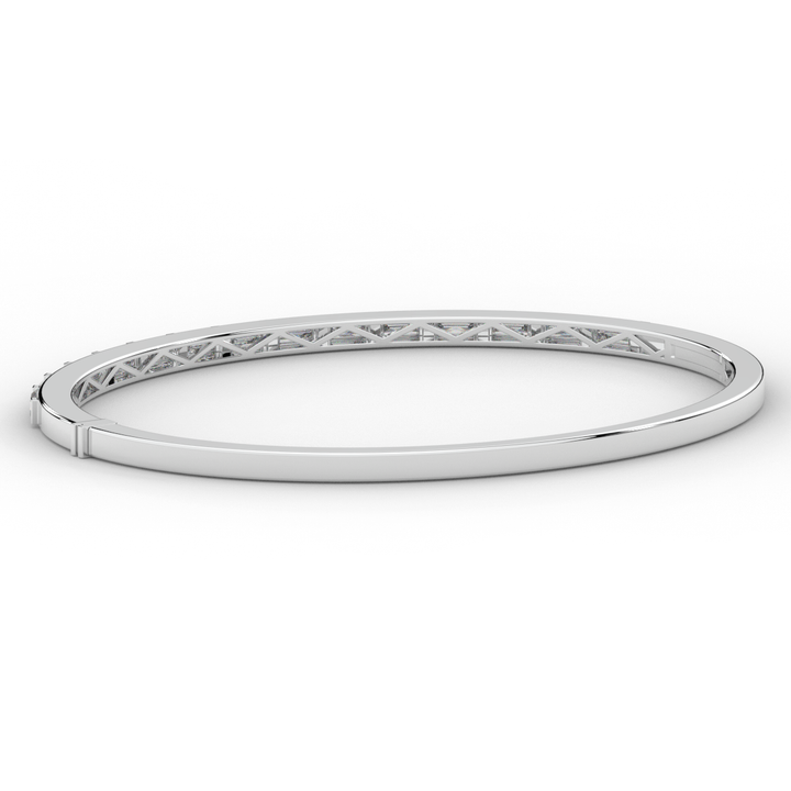 1.50CT.TW BAGUETTE LAB DIAMOND SHARED PRONG BANGLE - Nazarelle