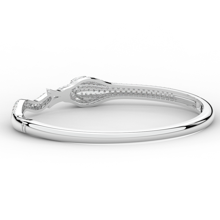 2.00CT.TW ROUND AND PEAR LAB DIAMOND SNAKE BANGLE - Nazarelle