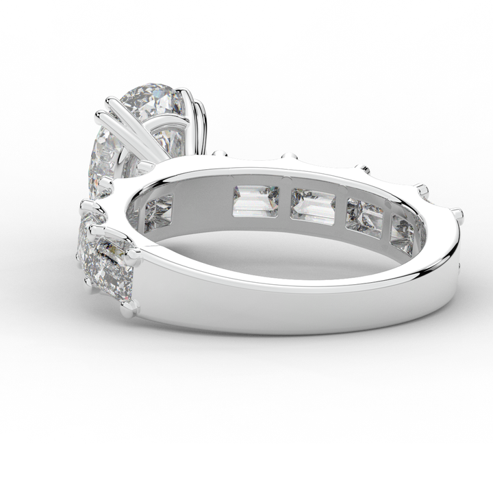 3.75CT.TW OVAL LAB DIAMOND SOLITAIRE ENGAGEMENT RING - Nazarelle