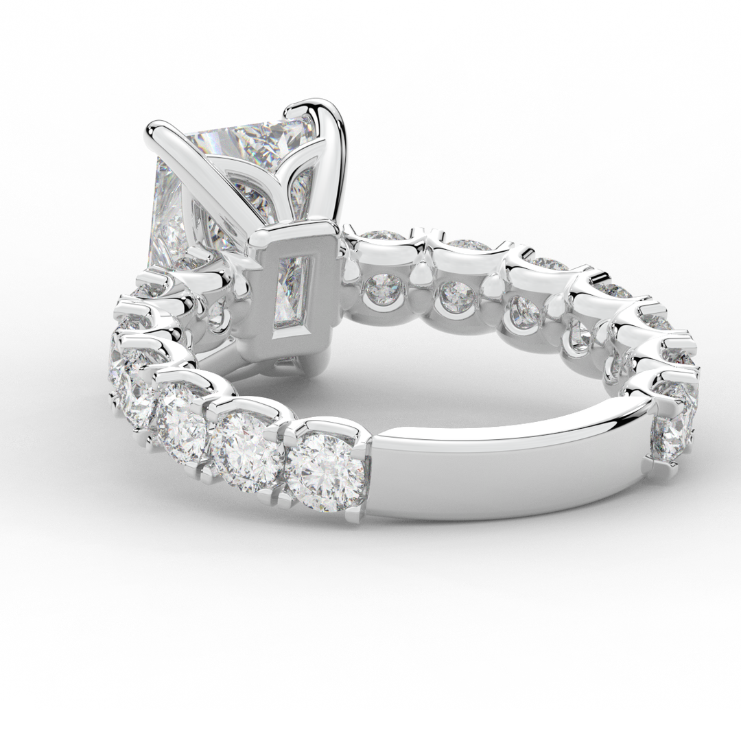 4.35CT.TW RADIANT LAB DIAMOND ENGAGEMENT RING - Nazarelle