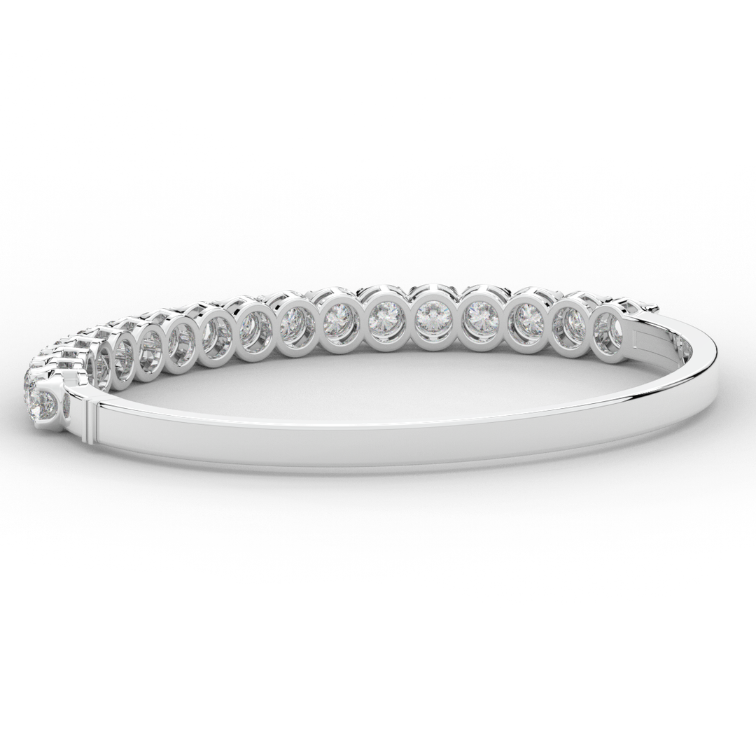 5.00CT.TW ROUND LAB DIAMOND BANGLE - Nazarelle