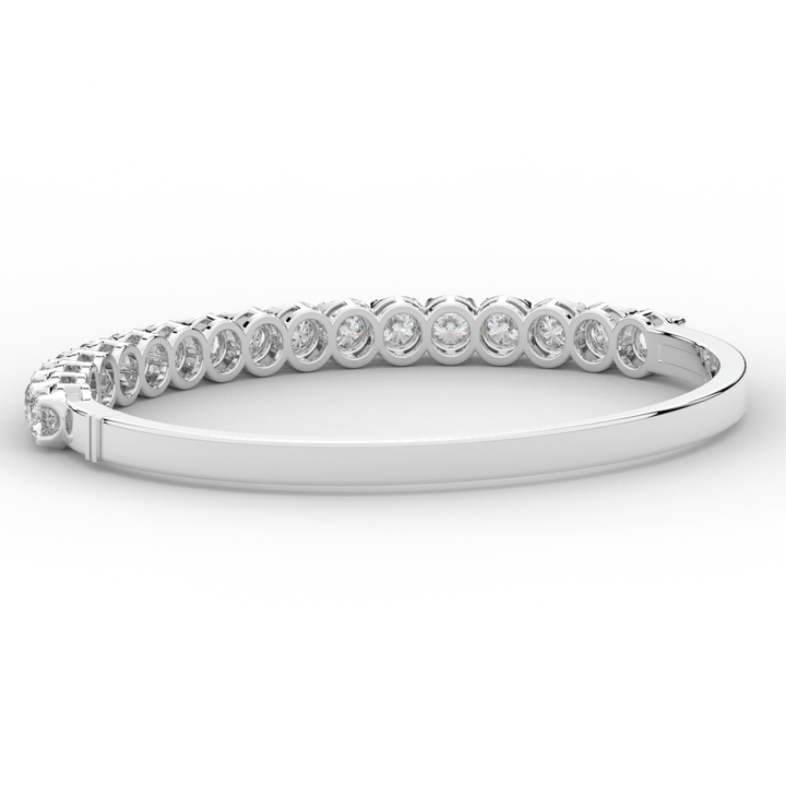 5.00CT.TW ROUND LAB DIAMOND BANGLE - Nazarelle