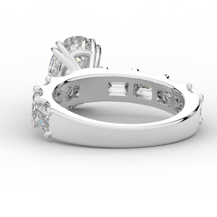 3.75CT.TW OVAL LAB DIAMOND SOLITAIRE ENGAGEMENT RING - Nazarelle