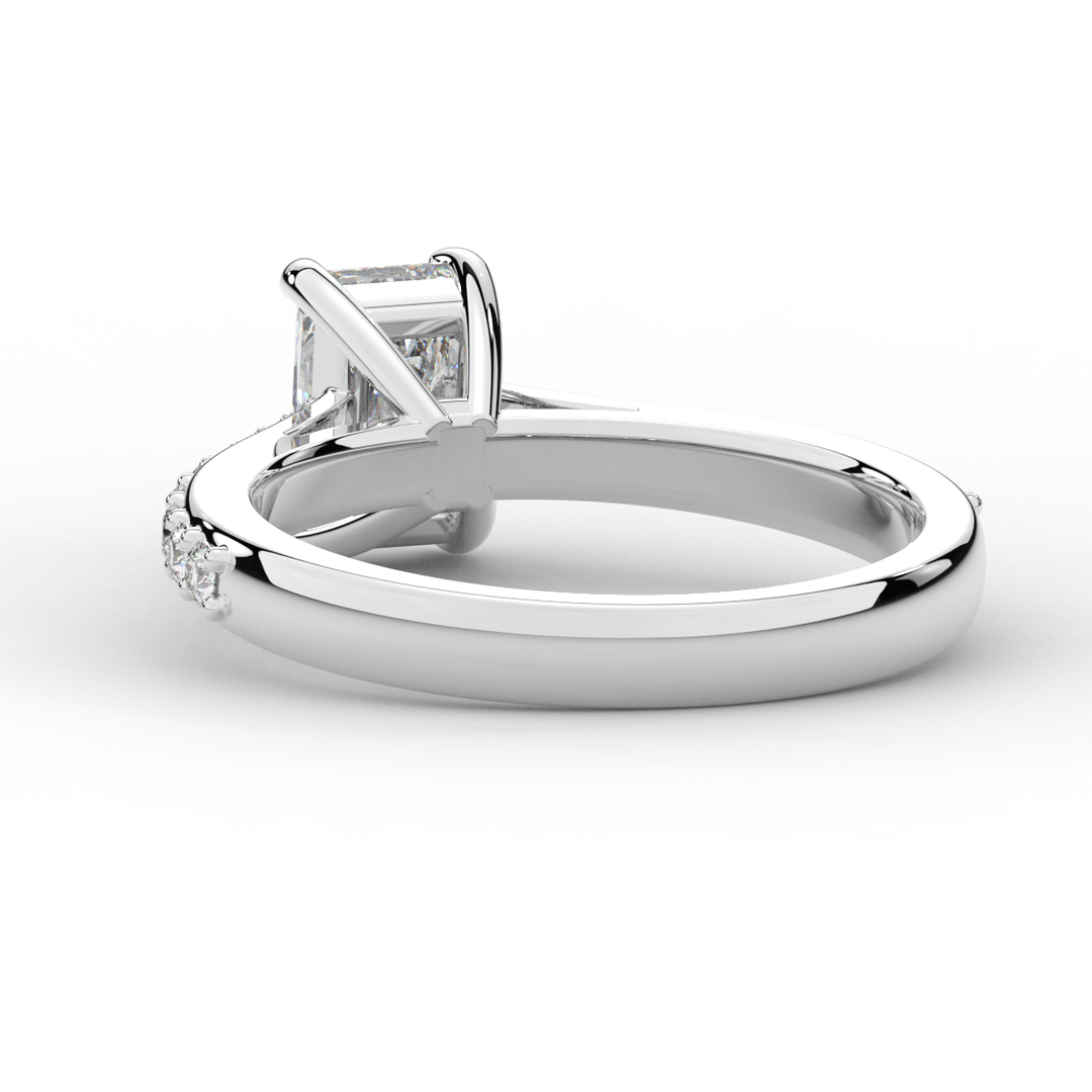 1.25CT.TW RADIANT LAB DIAMOND SOLITAIRE ENGAGEMENT RING - Nazarelle