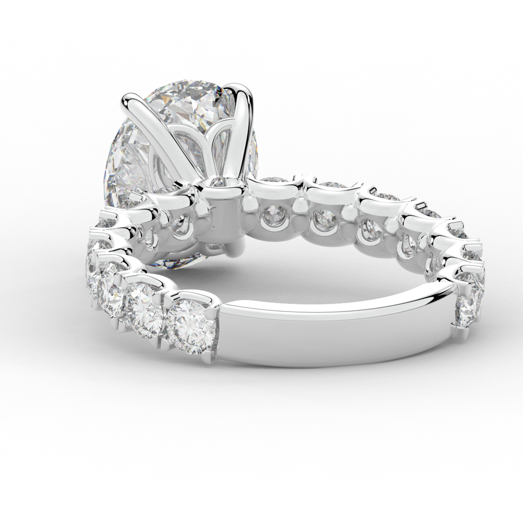 4.35CT.TW OVAL LAB DIAMOND ENGAGEMENT RING - Nazarelle
