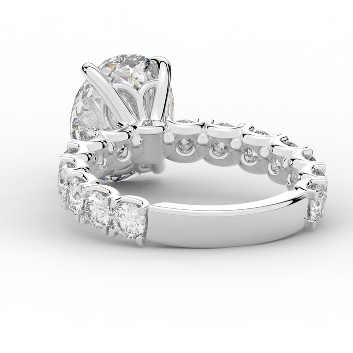 4.35CT.TW OVAL LAB DIAMOND ENGAGEMENT RING - Nazarelle