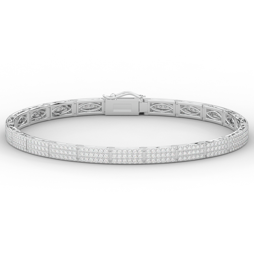 2.25CT.TW ROUND LAB DIAMOND TENNIS BRACELET - Nazarelle