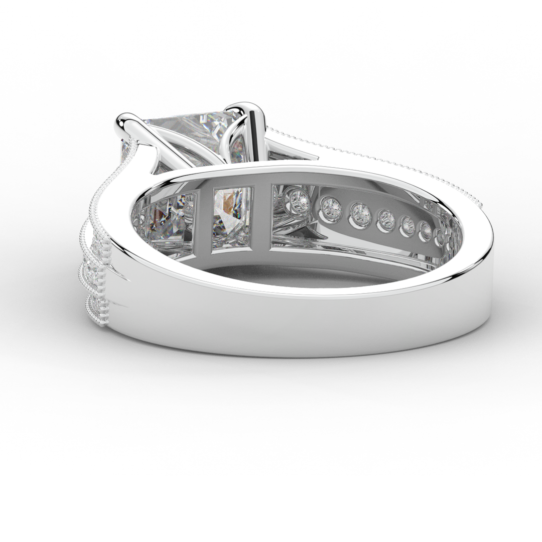 3.55CT.TW ASSCHER LAB DIAMOND ENGAGEMENT RING - Nazarelle