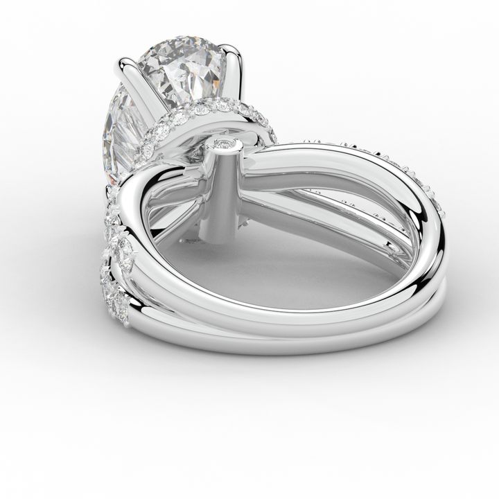 6.25CT.TW OVAL LAB DIAMOND ENGAGEMENT RING - Nazarelle