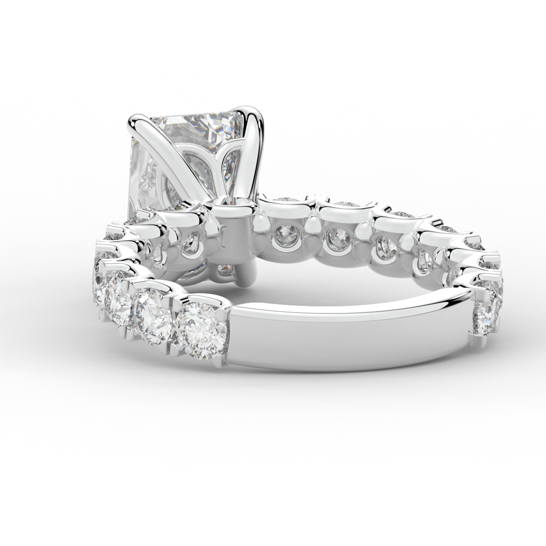 4.35CT.TW EMERALD CUT LAB DIAMOND ENGAGEMENT RING - Nazarelle