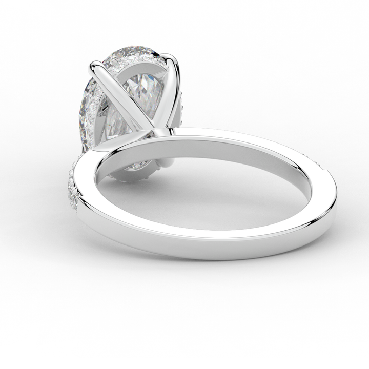 2.70CT.TW OVAL LAB DIAMOND SOLITAIRE ENGAGEMENT RING - Nazarelle