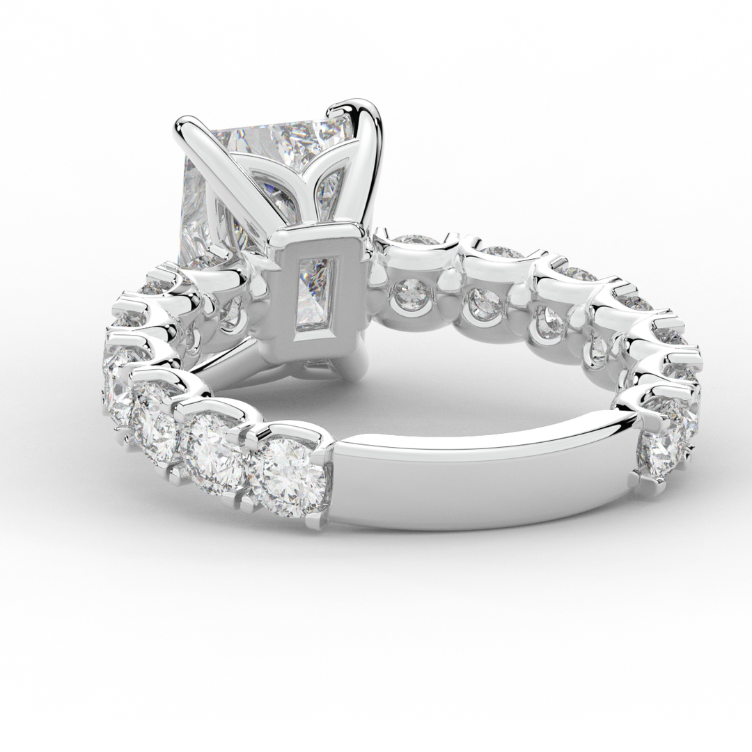 4.35CT.TW RADIANT LAB DIAMOND ENGAGEMENT RING - Nazarelle