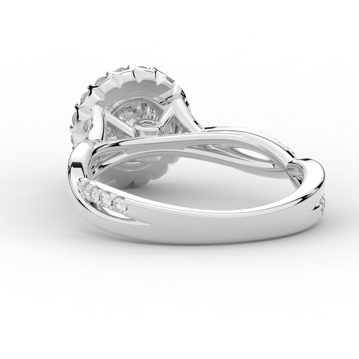 1.30CT.TW ROUND LAB DIAMOND ENGAGEMENT RING - Nazarelle