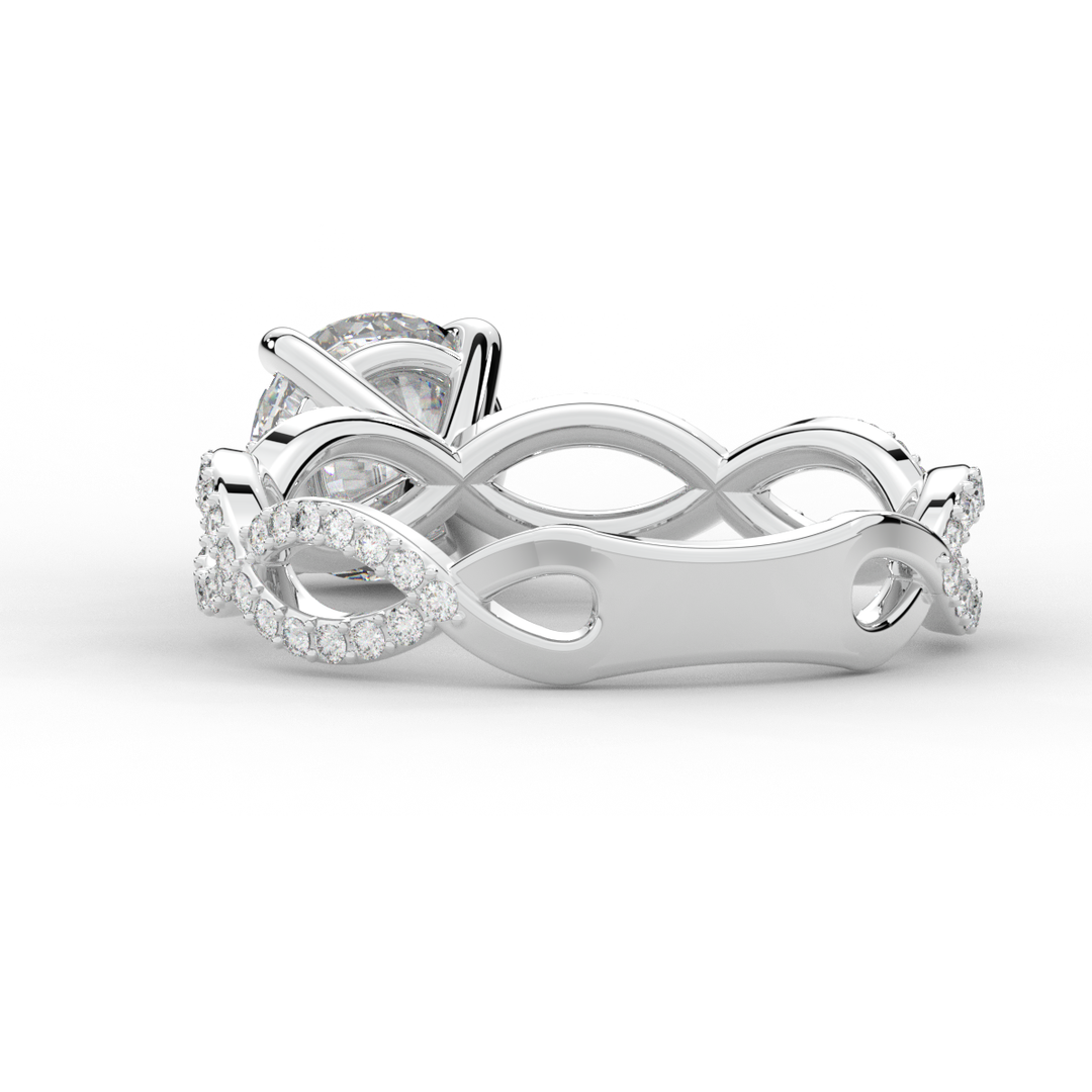 1.30CT.TW ROUND LAB DIAMOND ENGAGEMENT RING - Nazarelle