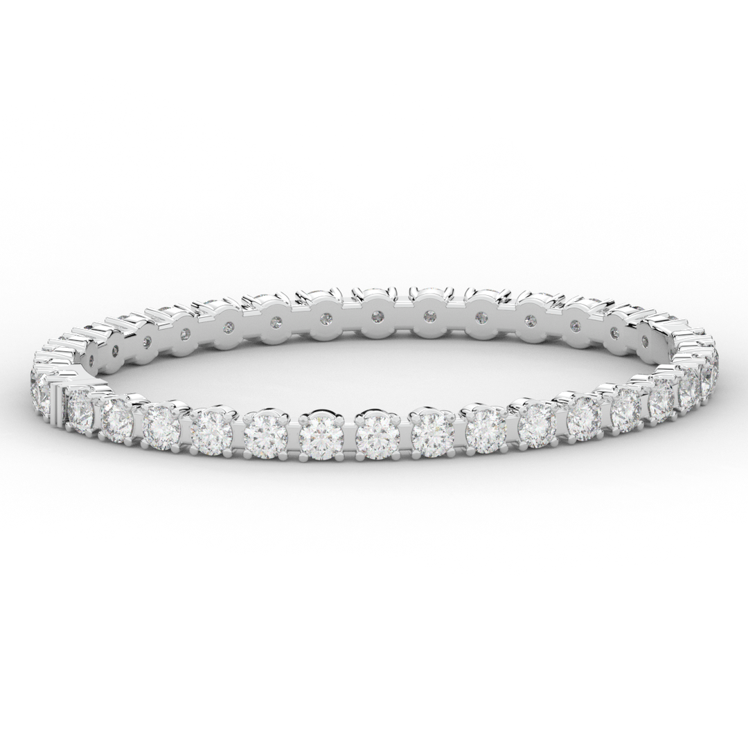 9.00CT.TW ROUND LAB DIAMOND ETERNITY BANGLE - Nazarelle