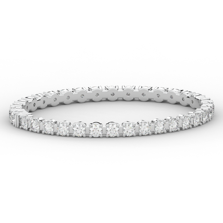 9.00CT.TW ROUND LAB DIAMOND ETERNITY BANGLE - Nazarelle