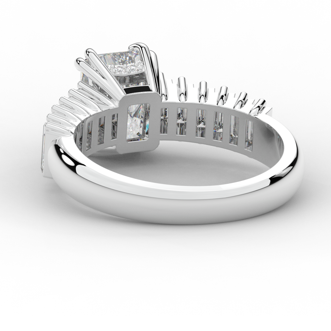 2.60CT.TW RADIANT LAB DIAMOND ENGAGEMENT RING - Nazarelle
