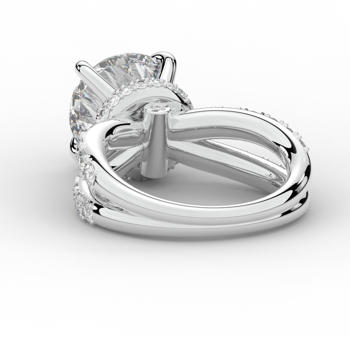 6.25CT.TW ROUND LAB DIAMOND ENGAGEMENT RING - Nazarelle