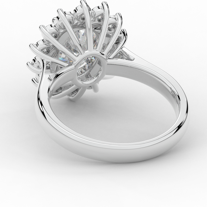 2.65CT.TW OVAL LAB DIAMOND HALO ENGAGEMENT RING - Nazarelle