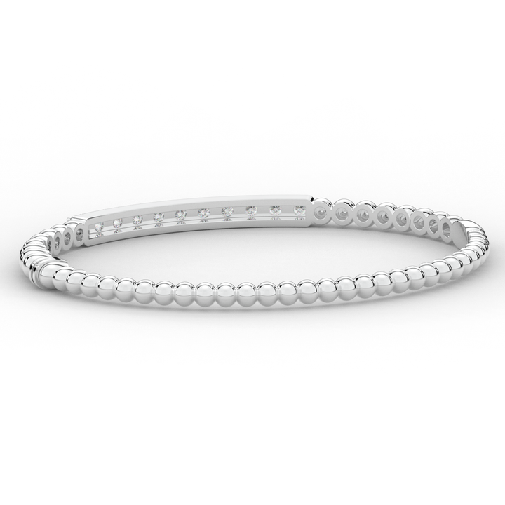 1.10CT.TW ROUND LAB DIAMOND BANGLE - Nazarelle