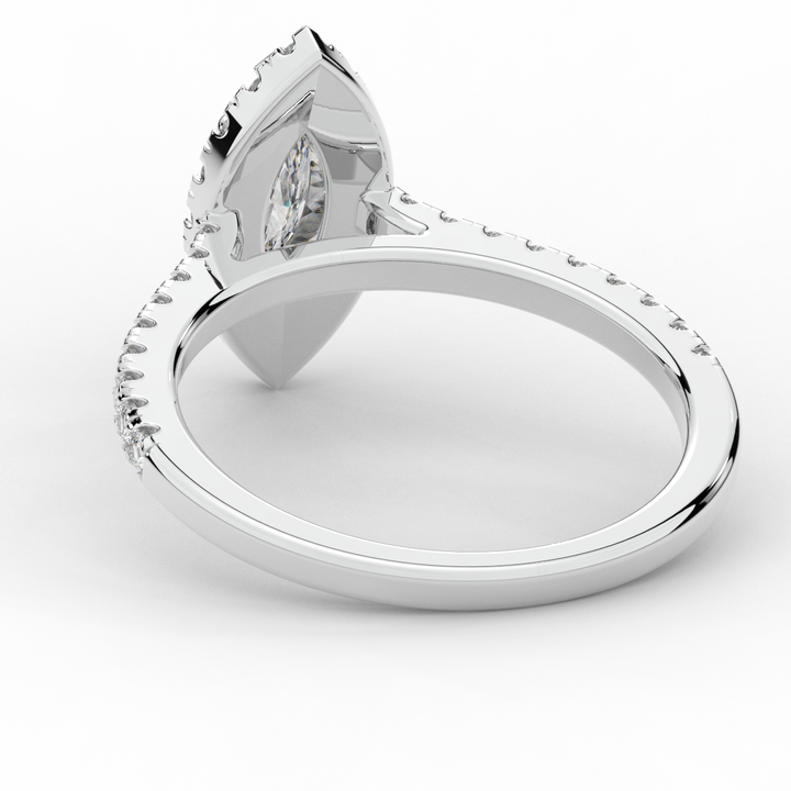 0.80CT.TW MARQUISE LAB DIAMOND HALO ENGAGEMENT RING - Nazarelle