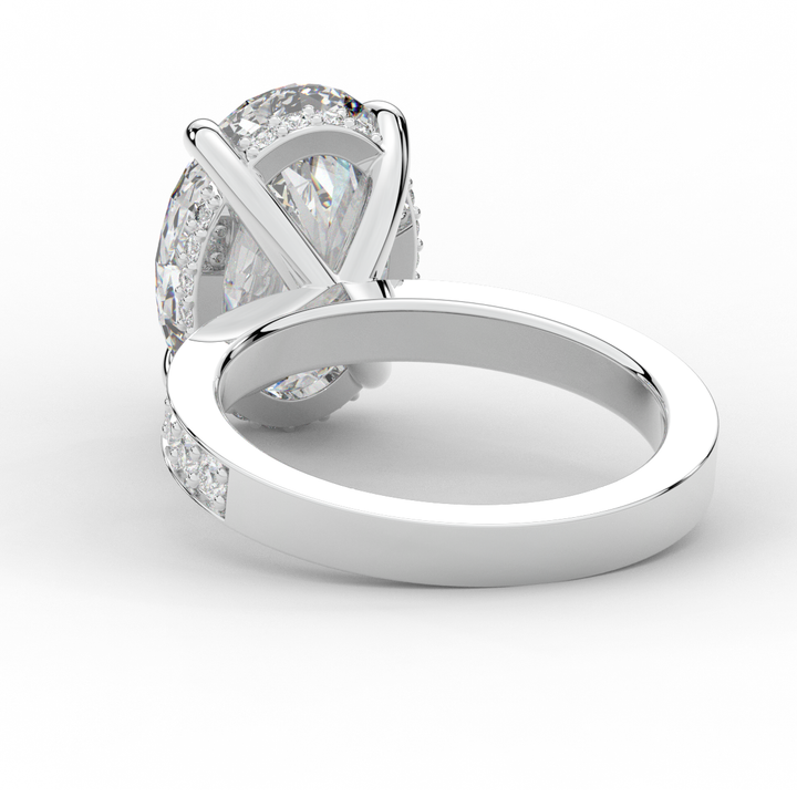 4.30CT.TW OVAL LAB DIAMOND BAND ENGAGEMENT RING - Nazarelle