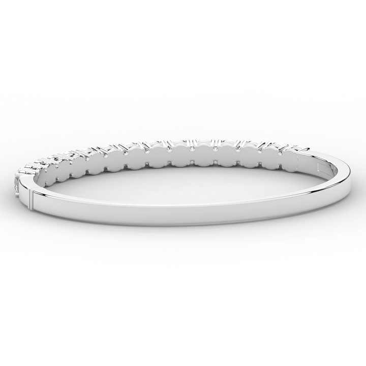 4.70CT.TW ROUND LAB DIAMOND BANGLE - Nazarelle