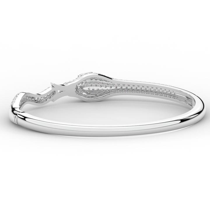 2.00CT.TW ROUND AND PEAR LAB DIAMOND SNAKE BANGLE - Nazarelle