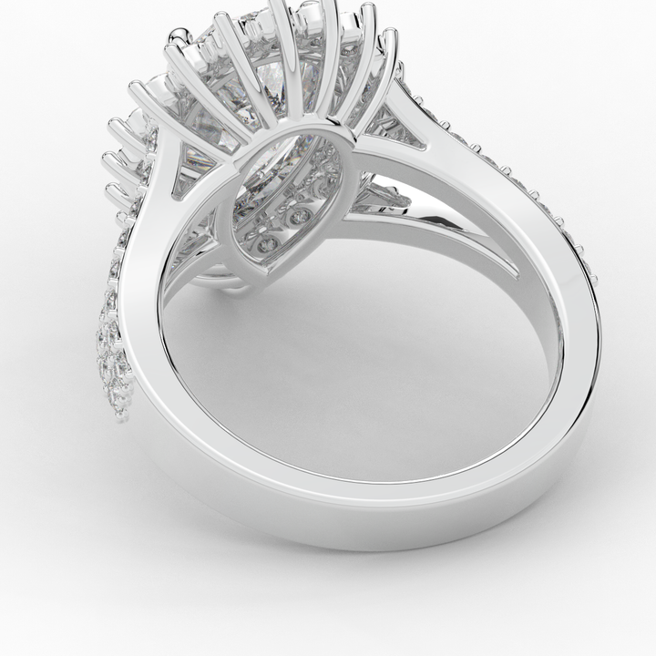 3.60CT.TW ROUND LAB DIAMOND ENGAGEMENT RING - Nazarelle