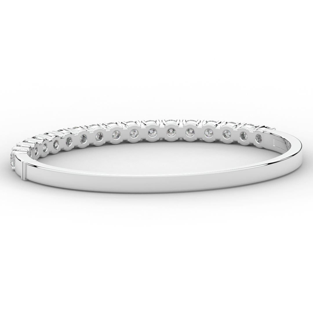 5.00CT.TW ROUND LAB DIAMOND BANGLE - Nazarelle