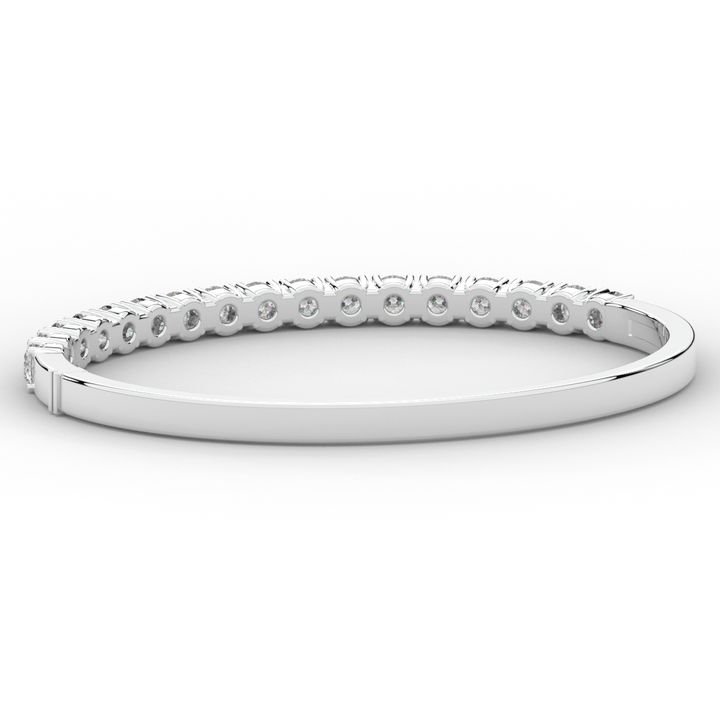 5.00CT.TW ROUND LAB DIAMOND BANGLE - Nazarelle