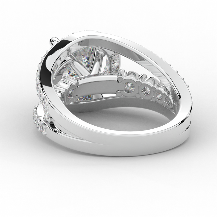 3.30CT.TW CUSHION LAB DIAMOND ENGAGEMENT RING - Nazarelle